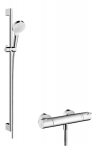 Shower system with thermostatic mixer Hansgrohe Crometta Ecostat 1001 CL Combi 0.90m, 27813400