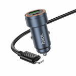 Hoco USB A + USB C laadija QC3.0 PD 30W + USB C-Lightning kaabel Z57A, must
