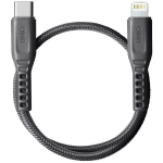 uniq Kabel Flex USB-C-Lightning 18W nylonowy 30cm szary/charcoal grey