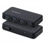StarTech.com 4-port USB-A ssteem, 5Gbps, isektoodav, 2-in-1 USB-C ja USB-A henduskaabel, 1x BC 1.2 laadimisport, 24W toiteadapter kaasas, MacBook ja Windows