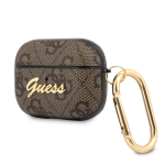 GUESS GUAP4GSMW 4G Skript PC|PU kest AirPods Pro jaoks, pruun