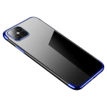 Hurtel Clear Color case TPU gel cover with a metallic frame for Samsung Galaxy S22 + (S22 Plus) blue