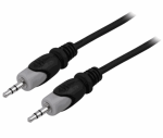 Deltaco Audiojuhe AUX 3,5 mm 2 m must