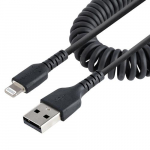 StarTech.com 50cm (20in) USB to Lightning kabel, MFi sertifitseeritud, kinnituskiguline iPhone laadikabel, must, kestlik TPE kate, Aramid kate, raskendatud kinnituskiguline Lightning kabel