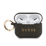 GUESS GUACAPSILGLBK AirPods Pro mbris musta/musta silikoonist sdeleva pinnaga