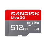 SANDISK MicroSD Ultra GO 512GB 190MB/s C10 UHS-I U1 A1