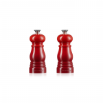 Salt and pepper grinder set 11cm red