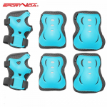 SportVida Children Hard Shell Anatomic Safe Protectors for Elbow AND amp; Knees AND amp; Palms (size L) Turquoise