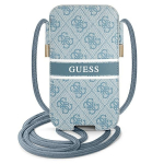 GUESS Torebka GUPHM4GDBL 6.1" niebieski / sinine kvakaaneline 4G triibuline korpus