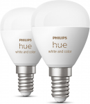 PHILIPS Hue White and Color Ambience Luster lylampu, E14, P45, 470 lm, 22006500 K, 2 kpl (929003573602)