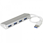 StarTech.com 4-pordne USB hub, USB A 4x USB-A portide, USB 5Gbps, karmine disain, bussienergia, sltumatu laptopi USB 3.0 hub
