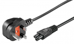 MicroConnect Power Cord UK - C5 0,5m Black Power UK Type G to C5