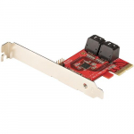 StarTech.com SATA PCIe karda - 4 porti PCIe SATA laiendkort - 6Gbps - Madal profiil kinnitus - Stakseeritud SATA hikud - ASM1164 ei-Raid - PCI Express SATA muundja