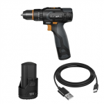 Batavia B.V. 12V juhtmeta kombodrill Fixxpack 2.0 komplekt (sisaldab 2.0Ah akut ja USB-C laadimiskaablit)