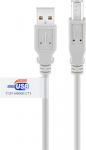 Goobay USB 2.0 Hi-Speed kaabel USB-sertifikaadiga, hall, 2 m