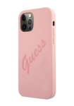 GUESS Hard Cover Script Vintage Pink, iPhone 12 / 12 Pro jaoks, GUHCP12MCRTVSPI