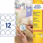 Avery Self-Adhesive Label Circle Permanent White 300 Pc(S)