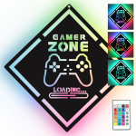 Manta MASNL132RGB GAMER ZONE stiilis LED-neontulid, must MDF RGB