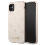 GUESS GUHCN61G4GFPI iPhone 11 / Xr 6,1" rowy / roosa kva mbris 4G Metal Gold Logo