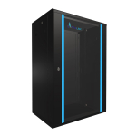 Extralink 18U 600x450 must | Rackmount kapp | seinakinnitusega