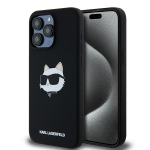 Karl Lagerfeld KLHMP15LSCHPPLK iPhone 15 Pro 6.1" tarny/must hardcase Silikoonist Choupette Head MagSafe