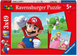 Ravensburger Kinderpuzzle Super Mario (3x49 Teile Puzzle fr Kinder ab 5 Jahren)