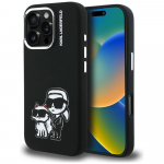 Karl Lagerfeld Silikoonist kaitsembris Karl AND Choupette Sketch MagSafe iPhone 16 Pro Max jaoks, must