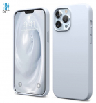 Riff Thin AND amp; Soft silicone case with soft fiber inside for Apple iPhone 13 Pro Light Blue