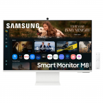 SAMSUNG LCD Monitor|LS32FM801UUXDU|32"|Smart/4K|Panel VA|3840x2160|16:9|60 Hz|4 ms|Colour White|LS32FM801UUXDU