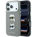 Karl Lagerfeld Saffiano-mustrane lemistasku Karl AND Choupette smbolite ja logoga iPhone 18 Pro Max / 17 Pro jaoks