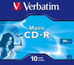 Verbatim CD-R Audio 700MB x16 Jewel Case 10