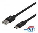 Deltaco USBC-1134M USB-kaabel USB 2.0 2 m USB A must