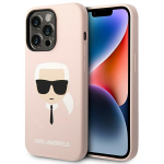 Karl Lagerfeld KLHCP14LSLKHLP iPhone 14 Pro 6,1" kvakott rowy/pink Silicone Karl`s Head