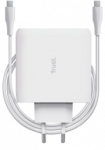 TRUST Ldtjs Maxo 100W USB-C Charger + 2m USB-C kabeli Valge