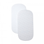 SHNUGGLE Sheets Air Cot Fitted Sheets 2-Pack Grey