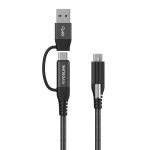 VivoLink USB-C kaabel kaks-hes 1,5m Must