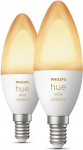 Philips Hue White Ambiance lylamppu, E14, kynttillamppu, 470 lm, 2 kpl (929002294404)
