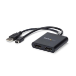 StarTech.com 2-portuse mitme monitori adapter - Mini DisplayPort kuni 2x DisplayPort MST hub - duaalne 4K 30Hz - videopaigaldus laiendatud tlauareiimiks ainult Windowsi arvutid - mDP 1.2 kuni 2x DP