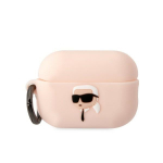 Karl Lagerfeld KLAP2RUNIKP AirPods Pro 2 (2022/2023) kate rowy/roosa Silikoon Karl Head 3D