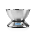 Nedis KASC111SI Kitchen Scales Digital | Stainless Steel | Timer Function | Thermometer Function