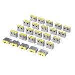 StarTech.com USB-A porti blokeerijate asendushved, 25-tk varuosad USB-A-PORT-BLOCKER seadme jaoks, korduvkasutatavad sisseklipsitavad USB-A tolmuotsikud sfide ja arvutite jaoks