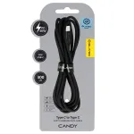 Blavec Candy CCA-CC3B30 andmevahetus- ja laadimiskaabel | USB-C otse USB-C | PD | 60W | 3m | must