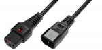 MicroConnect Powercord C13 IEC Lock - C14 black 1,5m, PC1003 Powercord
