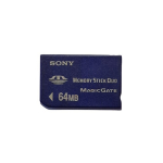SONY Mlukaart Memory Stick Pro Duo Magicgate, 64MB, kasutatud, testitud, vormindatud, kogus