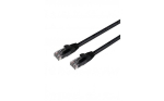 Mercodan UltraFlex patsidkaabel KAT6 UTP, 0,25 m, Must, LSZH