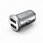 SWISSTEN Swissten Metal Premium Car charger 2 x USB / 4.8A Silver