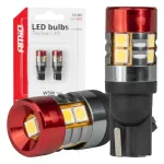 Amio LED-lambid CANBUS T10 W5W 9 SMD 3030 Valge 12V 24V -04242