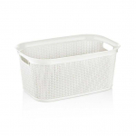 UCSAN Laundry Basket 38L KNIT White 57x37x25cm