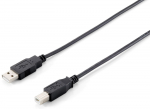 Equip USB2.0 printerkaabel USB-A-USB-B teras/teras 1.00m must polkott