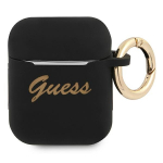 GUESS GUA2SSSK AirPods 1/2 kate tarny/must Silikoon Vintage Script